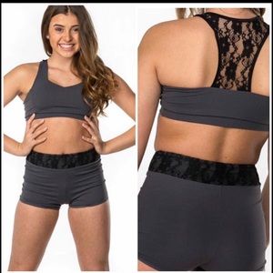 NWT. Purple Pixies. Lace Top & Shorts.